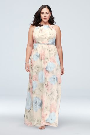 Floral-Printed Plus Size Sheath with ...